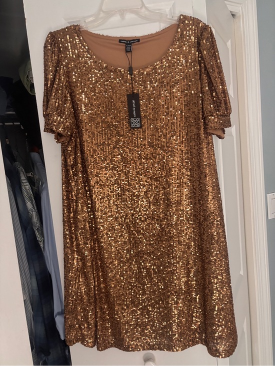 Cable & Gauge Dresses & Skirts - Cable & Gauge Copper Sequin Shift Dress never worn